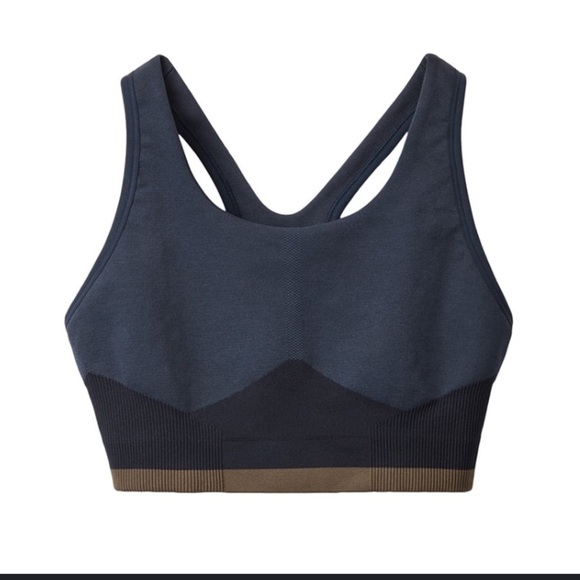 COS Sustainable Navy Seamless Sports Bra XS - Picture 1 of 6